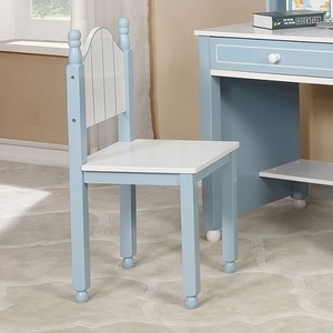 Item # 012CHR Desk Chair Blue/White - Finish: Blue/White<br><br>Dimensions: 15 3/4